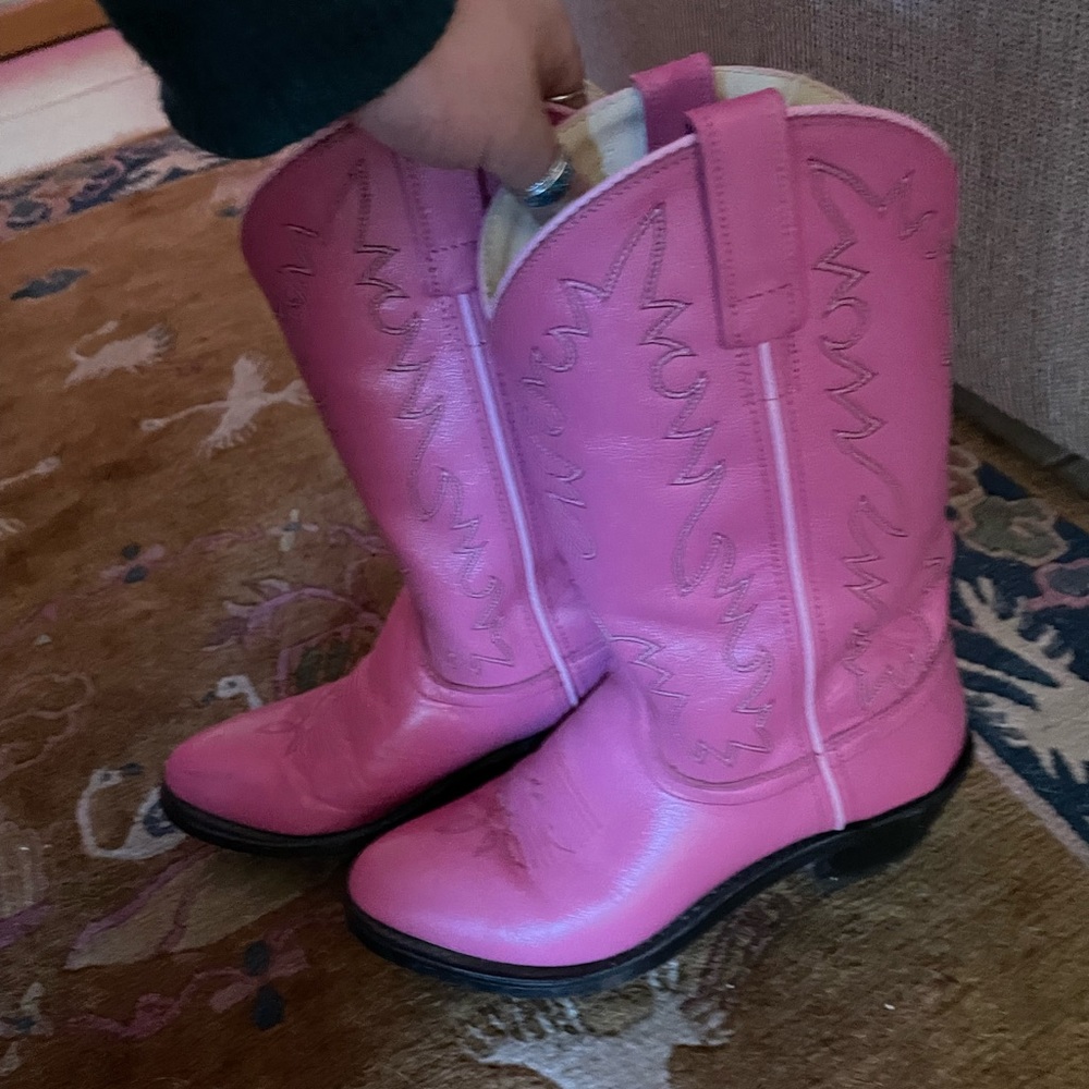 Pink cowboy boots